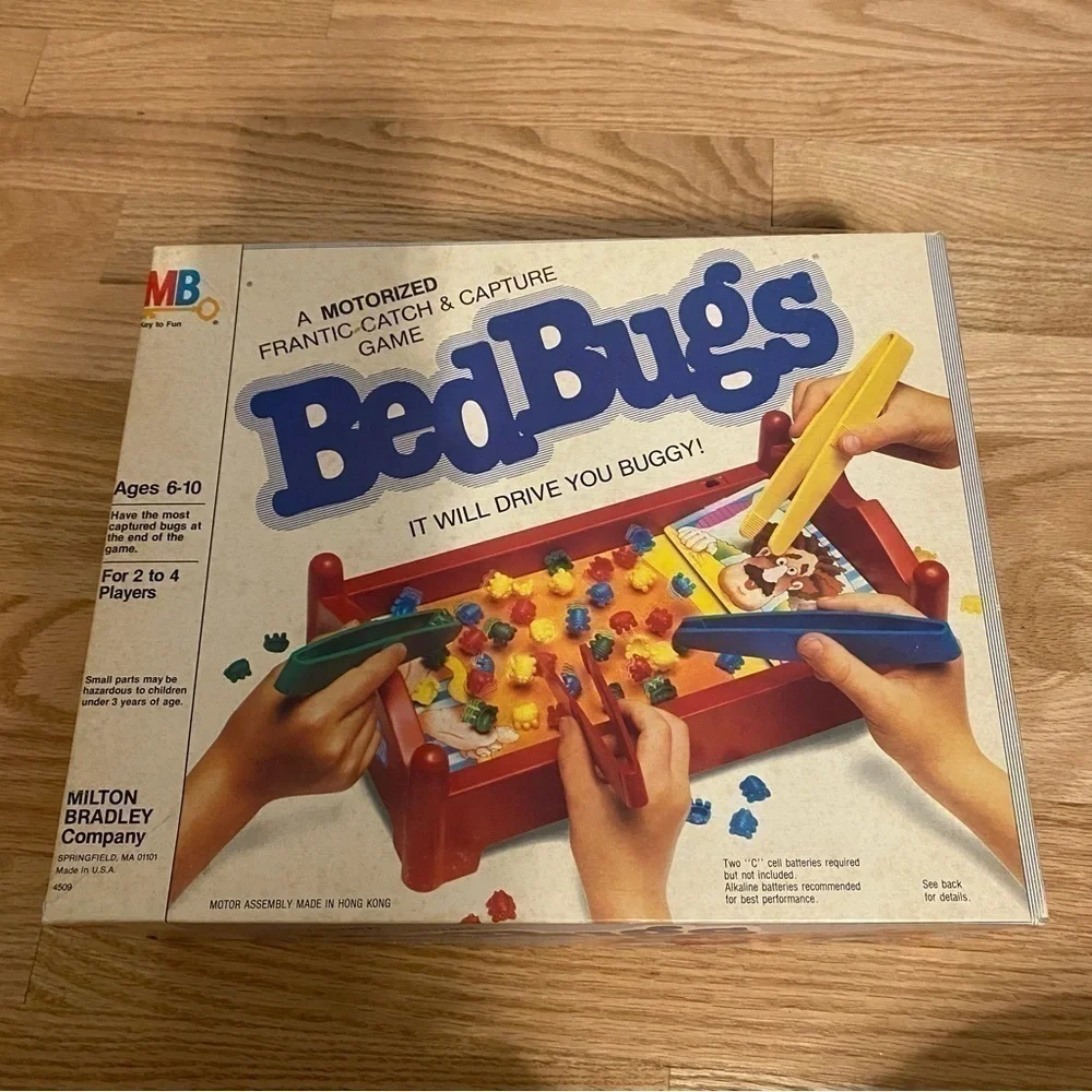 Vintage Bed Bugs Board Game Milton Bradley Catch & Capture